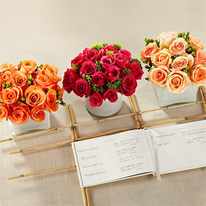 Dawn Rose Centerpiece –  The Whiting Flower Shop, Whiting IN